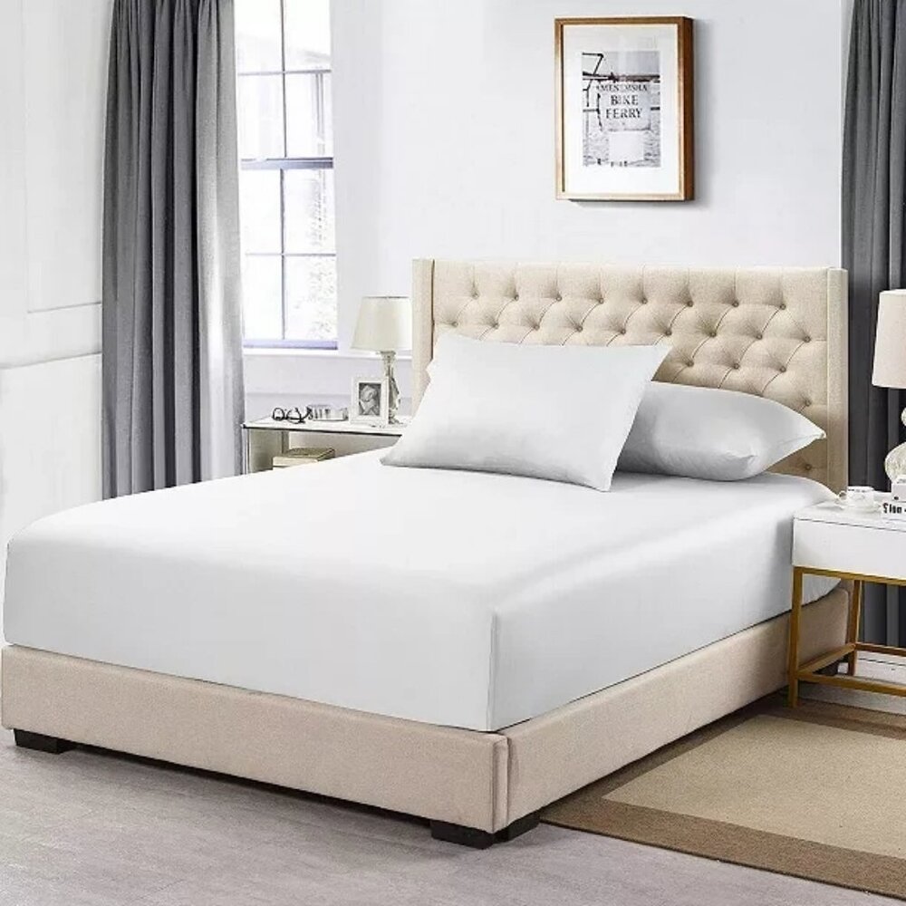 TRIBECA LIVING Queen Egyptian Cotton Fitted Sheet